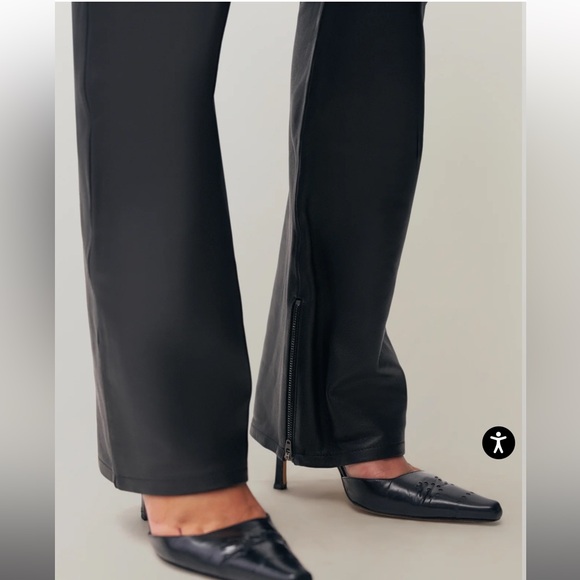 Women's Black Straight Leg Pants - Picture 4 of 7